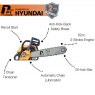 P1PE P6220C 62cc / 20  Petrol Chainsaw Powered by Hyundai