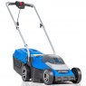 Hyundai 40V Lithium-Ion Cordless Battery Powered Roller Lawn Mower 33cm Cutting Width With Battery a