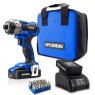 Hyundai Hyundai 20V MAX 180Nm Li-Ion Cordless Impact Driver and 32-Piece Drill Bit Accessory Set | HY2177