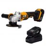 JCB 18V Battery Angle Grinder with 2x 2.0Ah Lithium-ion Battery and 2.4A Charger | JCB-18AG-2-V2