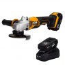 JCB JCB 18V Battery Angle Grinder with 2x 2.0Ah Lithium-ion Battery and 2.4A Charger | JCB-18AG-2-V2