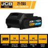 JCB JCB 18V 2.0Ah Lithium-ion Battery and 2.4A Fast Charger | 21-20LIBTFC