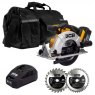 JCB JCB 18V Circular Saw 5.0Ah Lithium-ion battery in 20  Kit Bag with 2pc TCT Saw Blade Set | 21-18CS-5