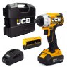 JCB JCB 18V Impact Driver 1x2.0Ah Lithium-Ion battery with 2.4A fast charger with 13pc impact bit set in