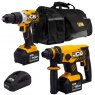 JCB JCB 18V B/L Combi Drill B/L SDS Kit 2x 5.0ah Lithium-Ion Batteries and super fast charger in 20  Kit