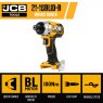 JCB 18V Brushless Battery Impact Driver | 21-18BLID-B, Bare Unit