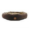 Ancol Brown And Blue Tartan Donut Bed - 70cm