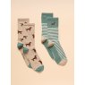 Joules Joules Everyday 2Pk Socks One Size